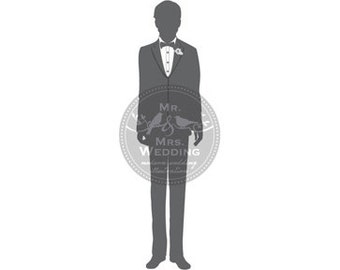 Silhouette Wedding Program - Groom 3