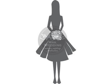 Silhouette Wedding Program - Bridesmaid 27