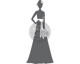 Silhouette Wedding Program - Bridesmaid 1