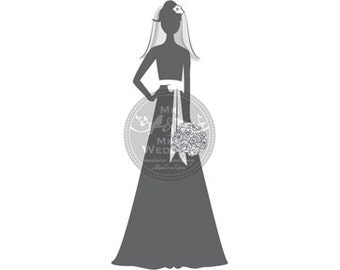 Silhouette Wedding Program - Bride 1