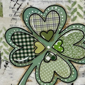 St Patricks Day Decor, shamrock decor, Four Leaf Clover, Shamrock Sign, oh so very lucky image 4