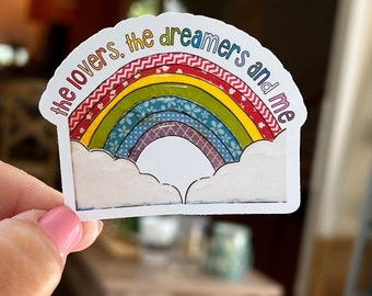 Rainbow Vinyl Sticker, always look for rainbows, Planner Sticker, Muppet Rainbow Stickers, decal