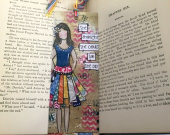 Inspirational Girl Bookmark, she thought she could, so she did