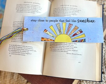 Sun Bookmark, sunshine bookmark, feel like sunshine, Book love, Page Holder