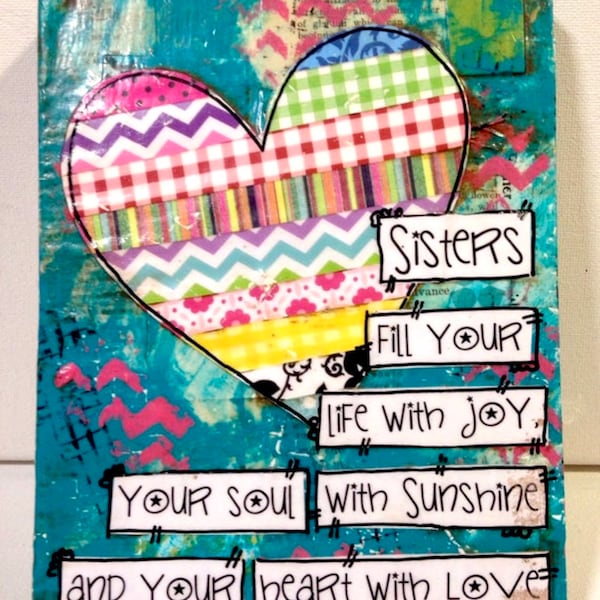 Sister Gift | Sister Hand Painted Sign | Sisters Gift | Sister wall art
