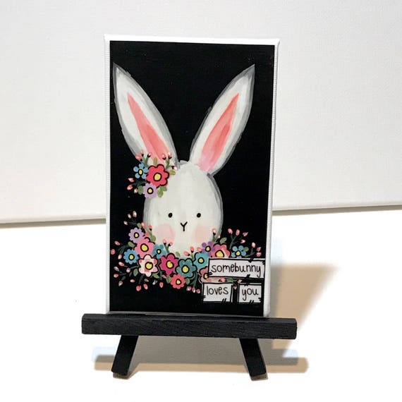 Somebunny Loves You Spring Bunny Bunny Print Nursery Bunny | Etsy