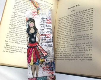 Girl Bookmark, She brightens the World