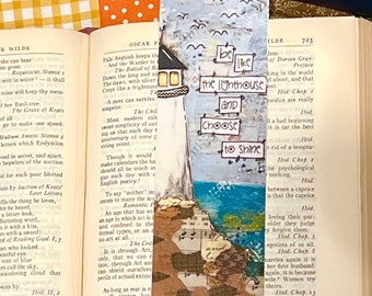 Lighthouse Bookmark, Beach Bookmark, Ocean bookmark, Book collector