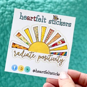 Sunshine Sign Stay close to people that feel like sunshine Mixed media sun, Sunbeams Sticker Radiate