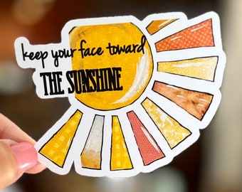 Sunshine sticker, Sun Decal, Sunshine Vinyl Decal, Hydro Flask, Weatherproof, Water bottle sticker