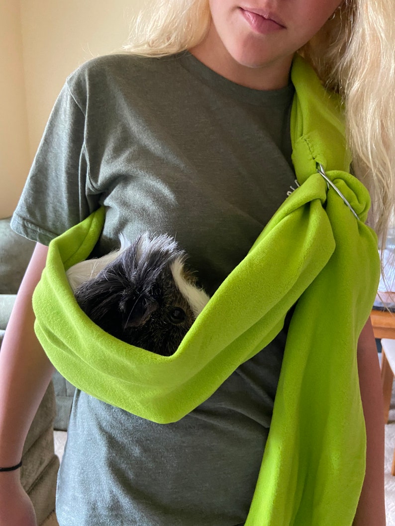 Green Adjustable Guinea Pig Sling Handmade Small Pet Carrier Etsy