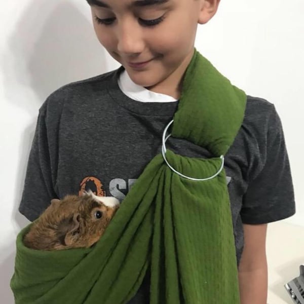 Adjustable Guinea Pig Sling handmade small Pet Carrier bonding pouch