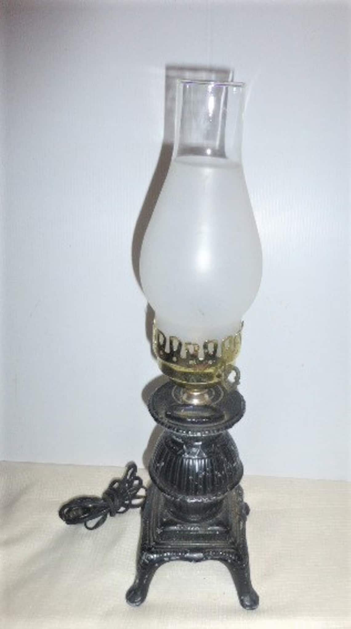 BN5 19 Vintage CAST STOVE Lamp Table Lamp Glass Flute Etsy Canada
