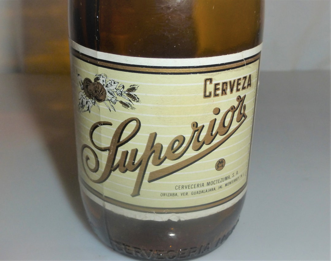 BX31 Cerveza Stubby SUPERIOR Beer Bottle Hecho En Mexico Lager Beer