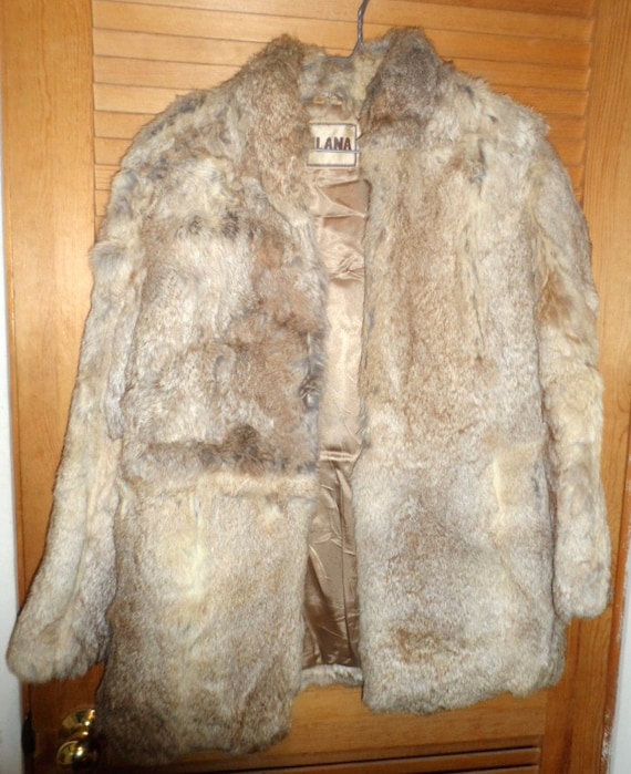 Vintage FUR COAT Ilana Woman's 100% RABBIT  Fur Co