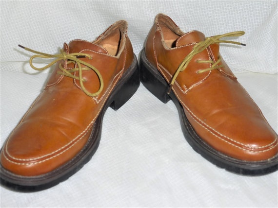 Size 7 Vintage Bata Shoes Brown Leather Shoes Men'