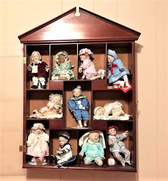 Antique doll hotsell display case