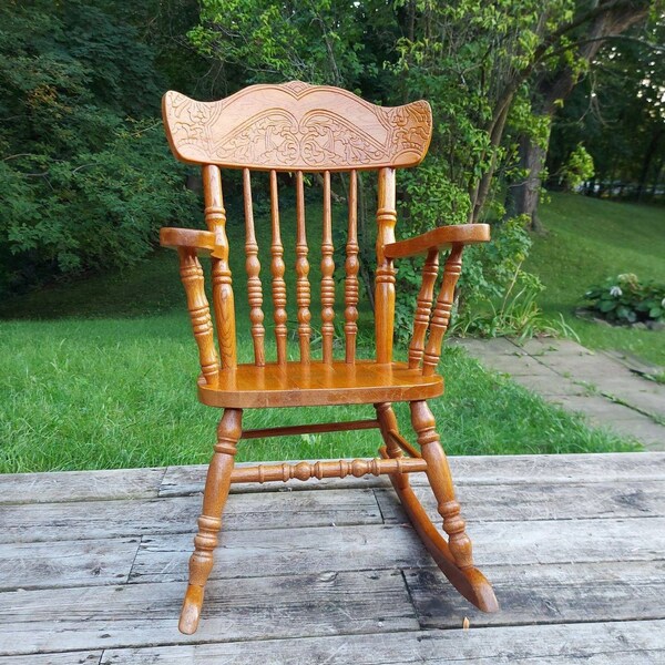 Wood Spindle Chair - Etsy