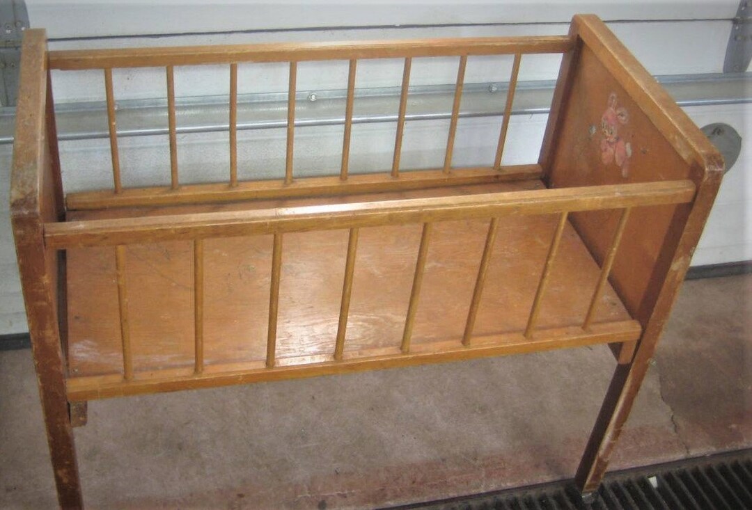 30 Antique DOLL CRIB on Caster Wheels Vintage Doll Crib Etsy