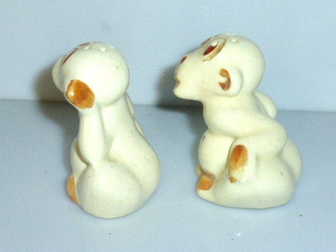 PM Vintage Salt & Pepper Shakers MONKEYS Old Monkey Salt Etsy