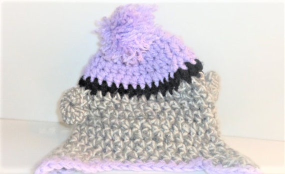 ST3-HATS Thick Wool Hand Knitted MONKEY HAT Kids … - image 2