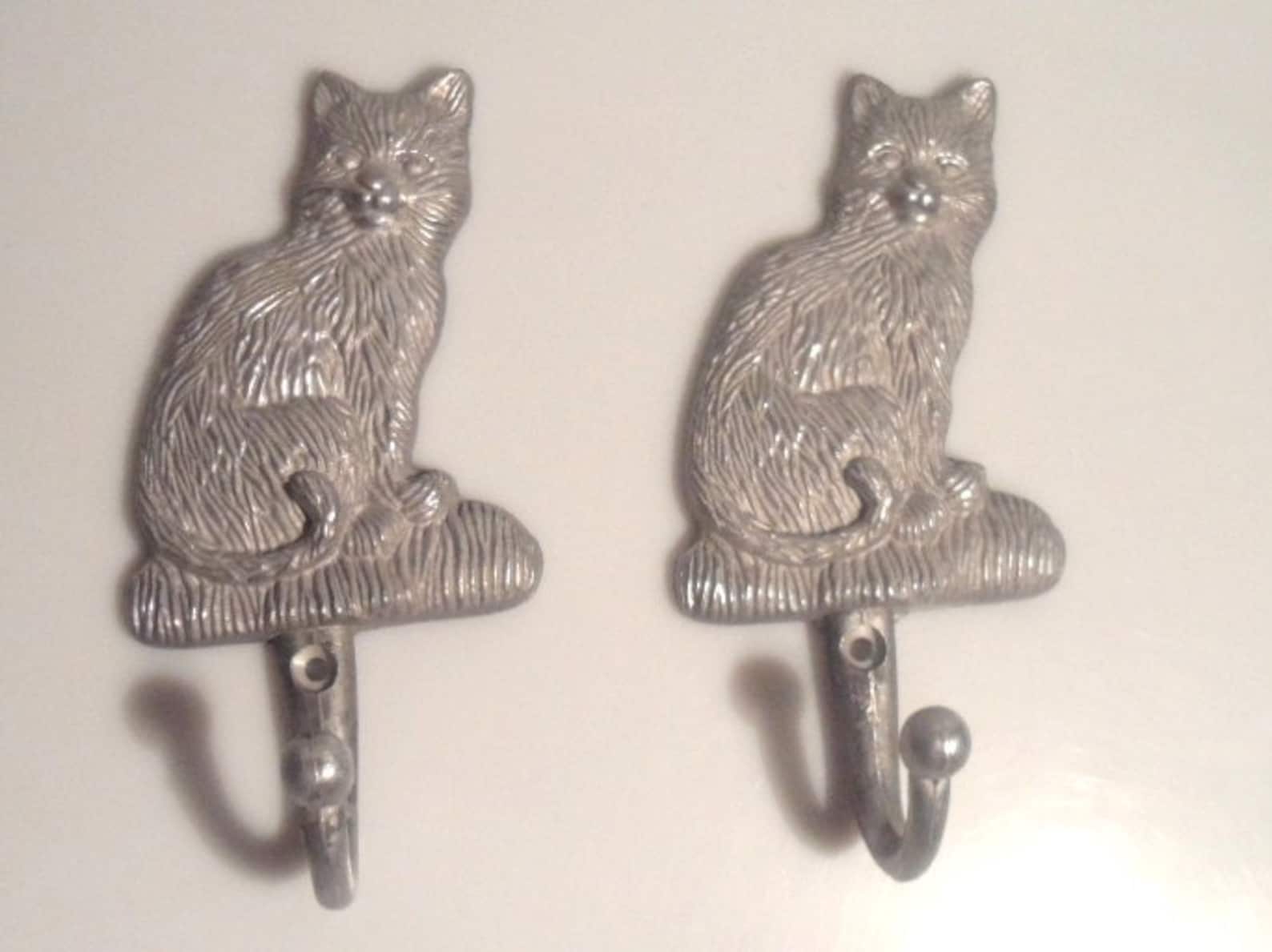JWL1 Aluminum CAT HOOKS Pair of Curtain Hooks Tie Back Etsy