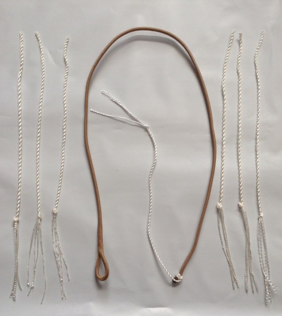 Bullwhip Spare Fall Kit 1 - 22 inch Nylon Fall TAN Plus an Additional 6 Nylon String Crackers Poppers Sku #F1