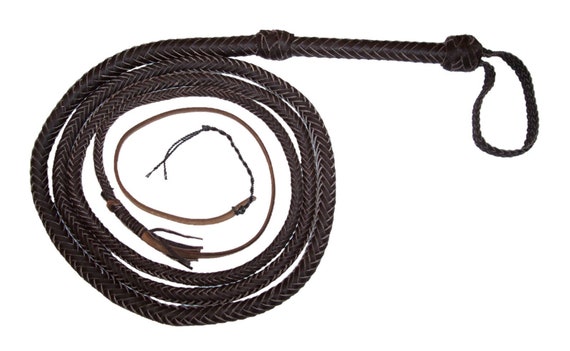 Indian Jones Style Bull Whip 06 Foot 12 Plaits Cow Hide Leather Custom Bullwhip