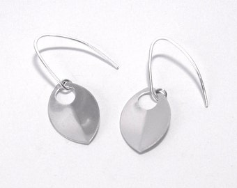 Sterling silver petal earrings