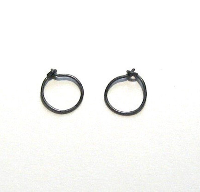 Thick niobium hoops Hypoallergenic hoops Unisex earrings Hypoallergenic earrings