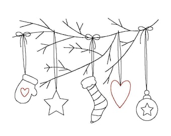Embroidery file branch 13x18 frame