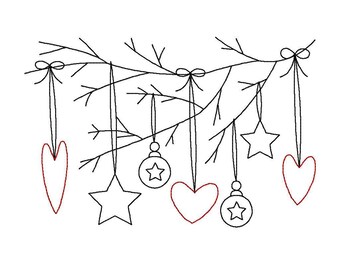 Embroidery file branch 13x18 frame