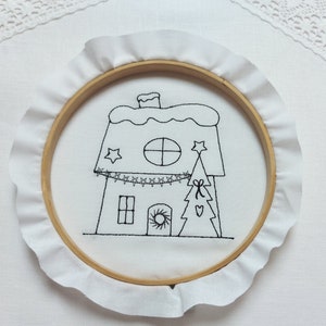 Stickdatei Haus für den 10x10 Rahmen