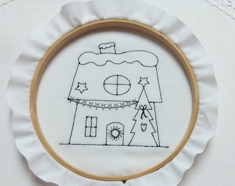 Casa de archivos de bordado para el marco de 10x10