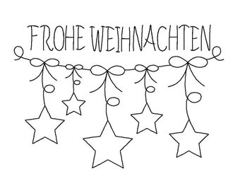 Embroidery file stars 13x18