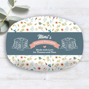 Mimi Gifts, Personalized Pancake Plate, Gift from Grandkids, Mother&#39;s Day Brunch, Breakfast Plate, Custom Serving Platter