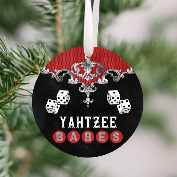 Yahtzee Babes, Yahtzee Christmas Ornament, Dice Game