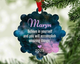 Custom Name Ornament, Personalized Christmas Ornaments, Tween Girl Gifts, Stocking Stuffers for Teens