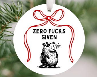 Funny Capybara Christmas Ornament Rude Ornaments Sarcastic Animal Gift Adult Humor Holiday Decor Capybara Lover Gift Funny Stocking Stuffer