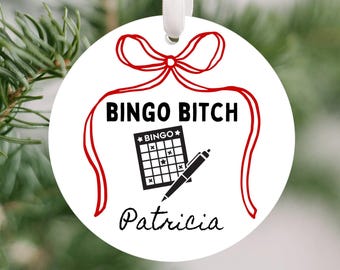 Personalized Poker Ornament Rude Ornaments Funny Poker Player Gift Custom Name Christmas Ornament Adult Humor Gift Stocking Stuffer