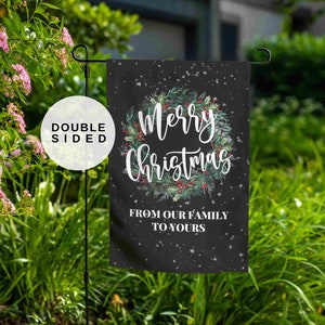 Christmas Flag, Custom Garden Flag, Personalized Garden, Holiday Flag, Christmas Home Decor, Housewarming Gift