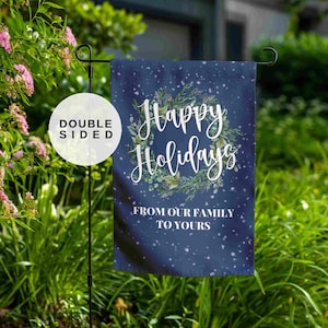 Christmas Flag, Custom Garden Flag, Personalized Garden, Holiday Flag, Christmas Home Decor, Housewarming Gift