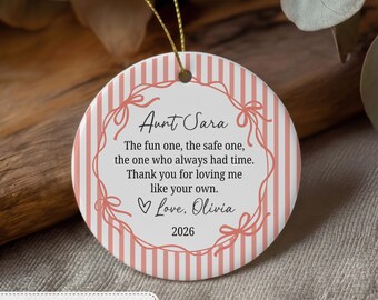 Personalized Aunt Ornament Aunt Gift From Niece Custom Auntie Christmas Ornament Gift For Aunt Sentimental Family Keepsake Auntie Gift 2026