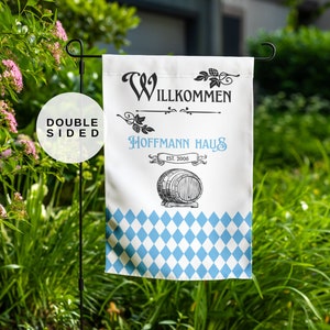 Oktoberfest Flag, Custom Garden Flag, Oktoberfest Decor, Beer Party Decoration, Cheers and Beers House Flag