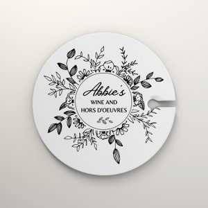 Wine Appetizer Plates, Wine Glass Holder, Tapas Plates, Hostess Gift for Women, Outdoor Entertaining, Unique Wine Gifts
