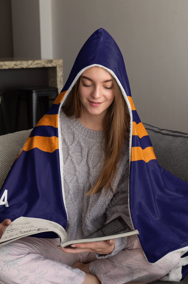 Personalized Soccer Blanket Sports Sherpa Hooded Blanket Etsy