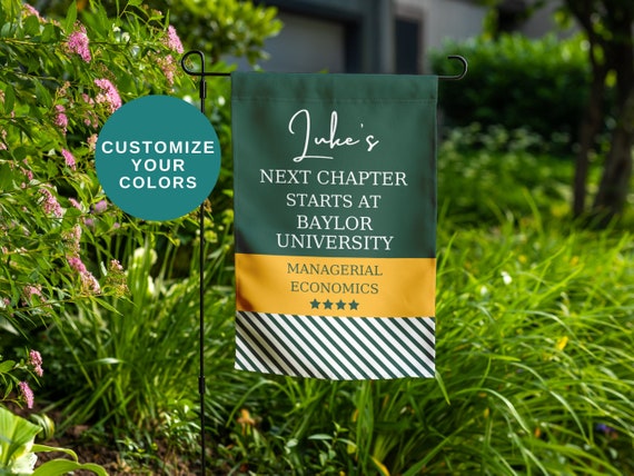 College Bound Yard Sign, Personalized Garden Flag, Grad Party Decor, College Announcement - Custom Colors