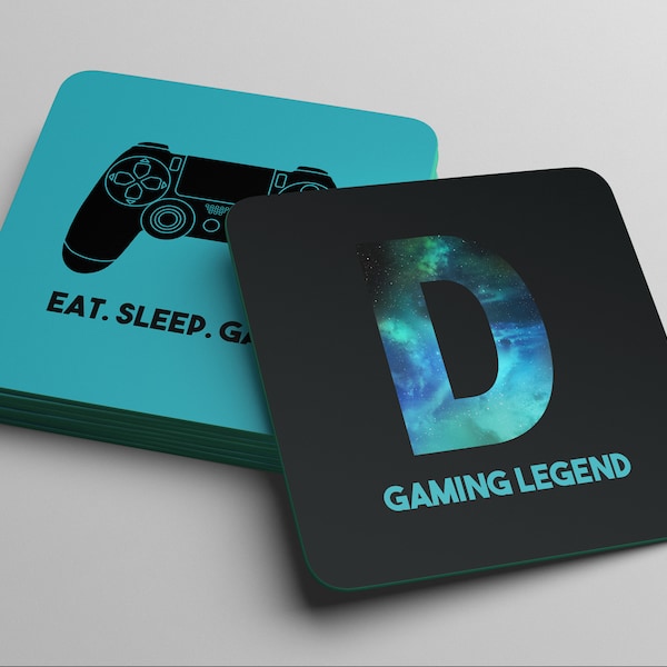 Stocking Stuffers for Teens, Personalized Gaming Gifts, Video Game Coaster Set, Gamer Gifts