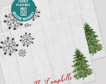 Christmas Placemats, Personalized Holiday Decor, Handmade Placemats, Farmhouse Christmas,Rustic Chrristmas