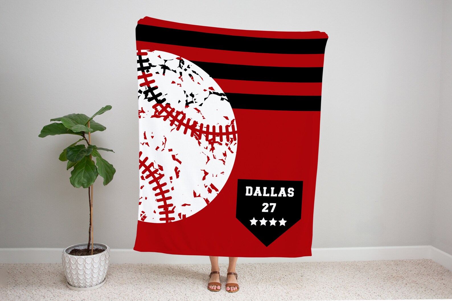 Personalized Baseball Blanket Kids Sports Throw Blanket Teen Etsy